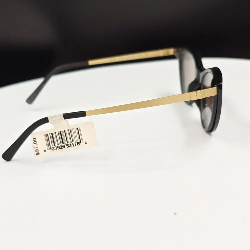 bio eyes Women’s Cat Eye Sunglasses Black Frame Brown Polarized Tinted UV400